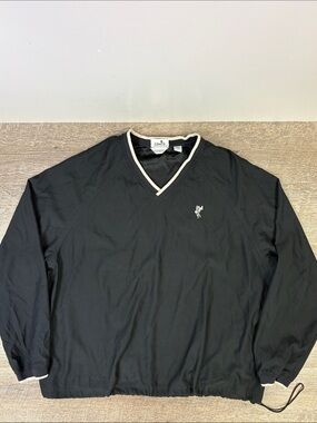 Vintage Ashworth Weather Systems Golf Windbreaker Pullover Black Men’s L
